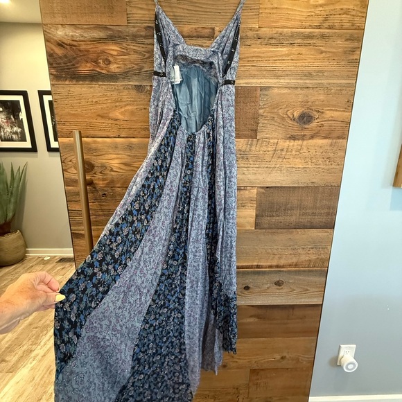Free People Forever Time Backless Blue Floral Maxi Dress NWT - Picture 8 of 12